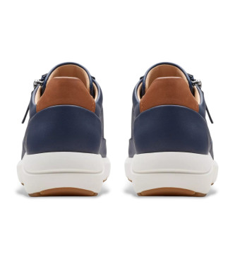 Clarks Tivoli Zip navy leather shoes