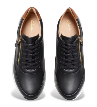 Clarks Tivoli Zip leather shoes black