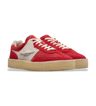 Clarks Leder Turnschuhe Tor 80 rot