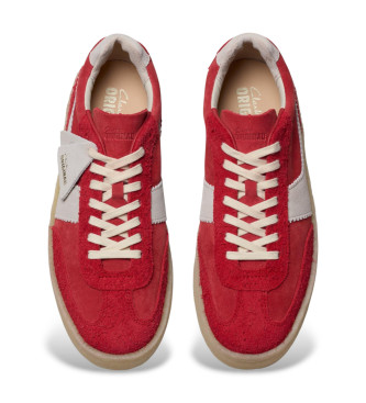 Clarks Leder Turnschuhe Tor 80 rot