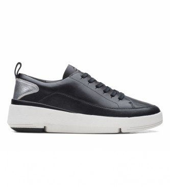 Clarks Tri Flash Lace black leather sneakers