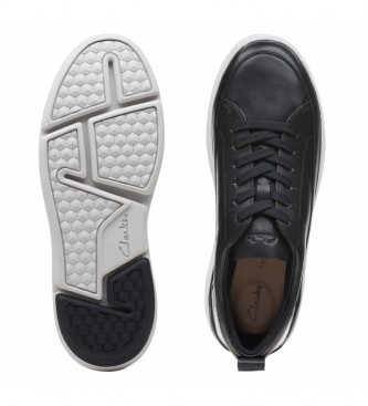 Clarks Tri Flash Lace black leather sneakers