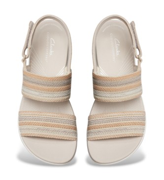 Clarks Beżowe sandały Arla Stroll