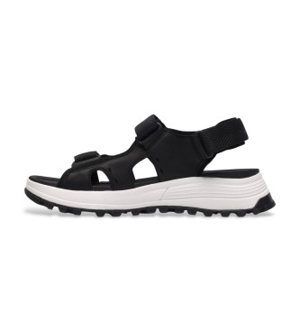 Clarks ATLTrek Leather Sandals Surf black