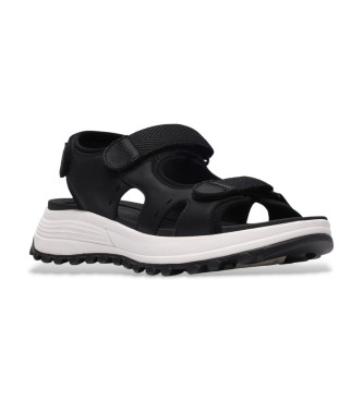 Clarks ATLTrek Leather Sandals Surf black