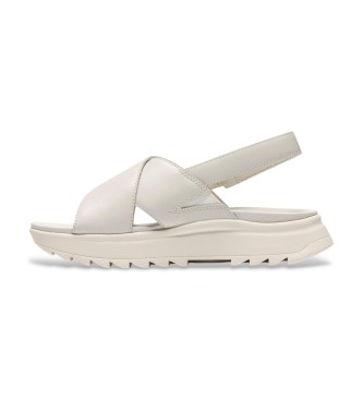 Clarks Sandales en cuir DashLite Wish blanc