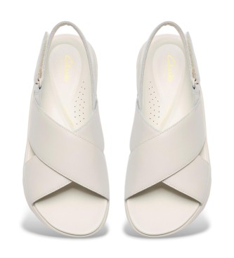 Clarks Sandales en cuir DashLite Wish blanc