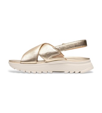 Clarks DashLite Wish Sandalen aus goldenem Leder