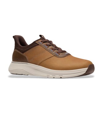 Clarks Usnjene športne copate Motion Trek LX brown