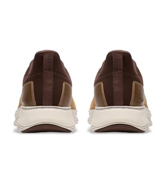 Clarks Usnjene športne copate Motion Trek LX brown