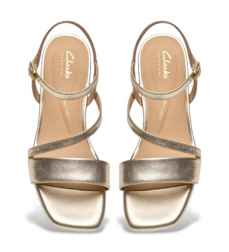 Clarks Leather sandals Serina35 Strap golden