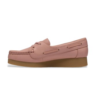 Clarks WallabeeEVOSea Leder Mokassins rosa
