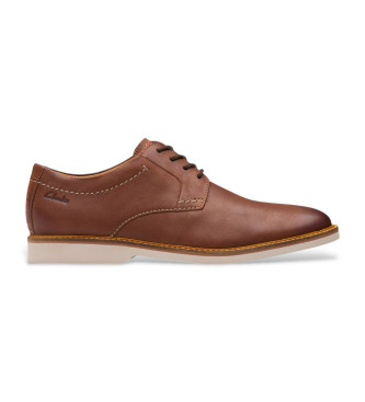 Clarks Atticus LTSapatos de couro com atacadores castanhos