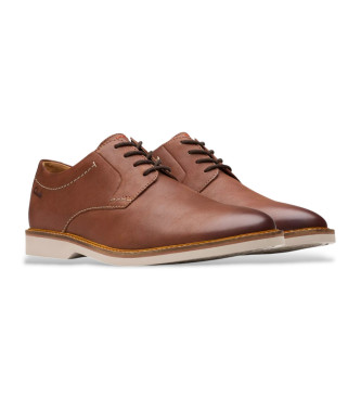 Clarks Atticus LTSapatos de couro com atacadores castanhos