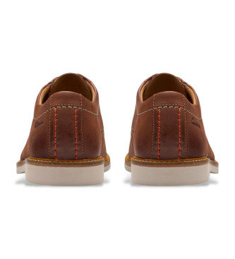 Clarks Atticus LTSapatos de couro com atacadores castanhos