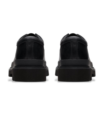 Clarks Badell Seam Leather Shoes noir