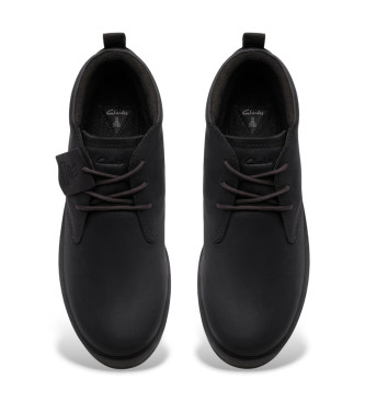 Clarks Berhill Mid GTX Leather Boots noir