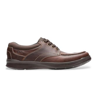 Clarks Sapatos de couro Cotrell Edge castanhos