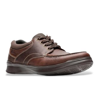 Clarks Sapatos de couro Cotrell Edge castanhos
