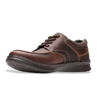Clarks Sapatos de couro Cotrell Edge castanhos
