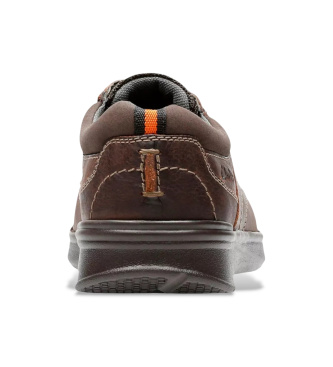 Clarks Sapatos de couro Cotrell Edge castanhos