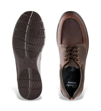 Clarks Sapatos de couro Cotrell Edge castanhos