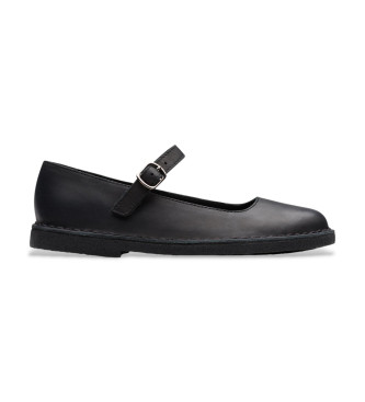 Clarks Usnjeni čevlji Desert Jane črni