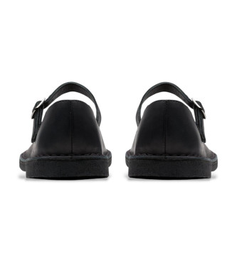 Clarks Usnjeni čevlji Desert Jane črni
