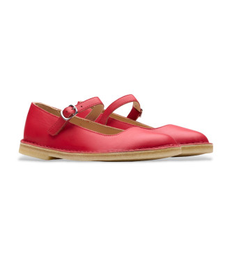 Clarks Sapatos de couro Desert Jane vermelho