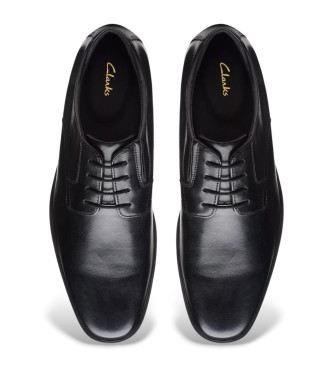 Clarks Howard Walk chaussures en cuir noir