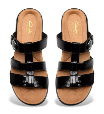 Clarks Kitly Pearl l�derskor vit lackl�der svart