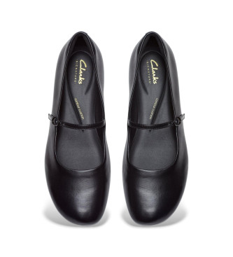 Clarks Livia Sky sapatos de couro preto
