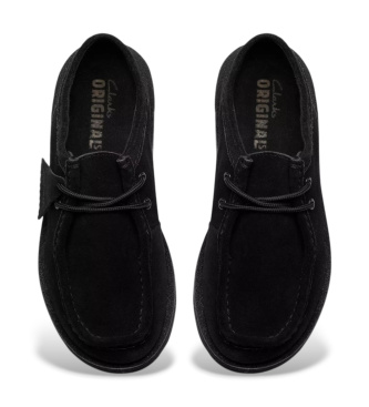 Clarks Scarpe in pelle nera Meare Walla