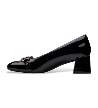Clarks Nyta45 Court sapatos de couro preto