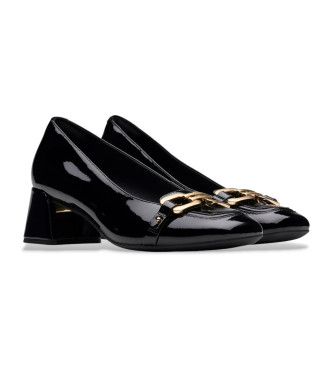 Clarks Nyta45 Court sapatos de couro preto