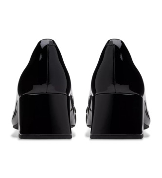 Clarks Nyta45 Court sapatos de couro preto