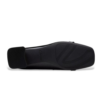 Clarks Nyta45 Court sapatos de couro preto