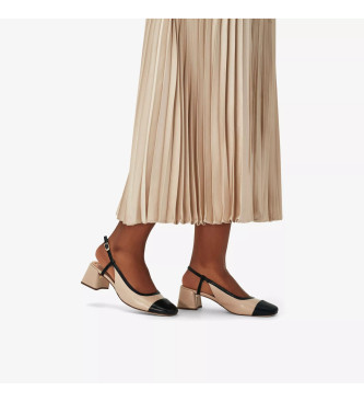 Clarks Nyta45 Sling sapatos de couro bege