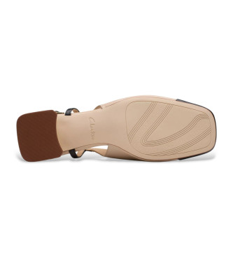 Clarks Nyta45 Sling sapatos de couro bege