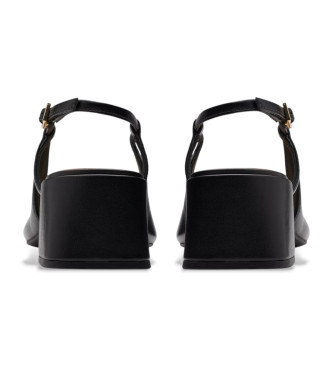Clarks Nyta45 Sling sapatos de couro preto