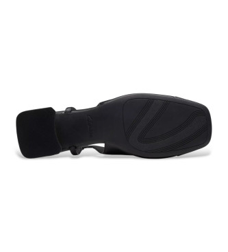 Clarks Nyta45 Sling sapatos de couro preto