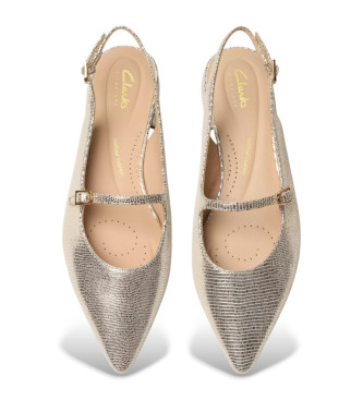 Clarks Scarpe Sensa15 Shine in pelle oro