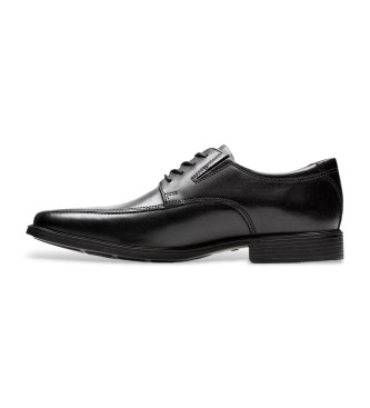 Clarks Tilden Walk sapatos de couro preto