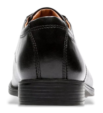 Clarks Tilden Walk sapatos de couro preto