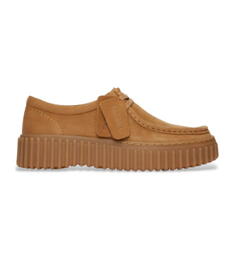 Clarks Sapatos de couro castanho Torhill Bee