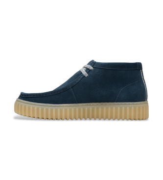 Clarks Torhill Hi Lederschuhe blau