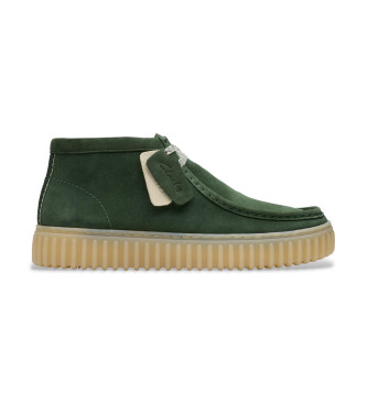 Clarks Torhill Hi Leather Shoes verde