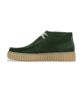 Clarks Torhill Hi Leather Shoes verde