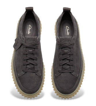 Clarks Chaussures en cuir gris fonc Torhill Lace