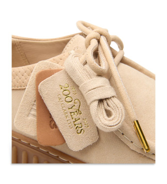 Clarks Torhill Lo beige lderskor